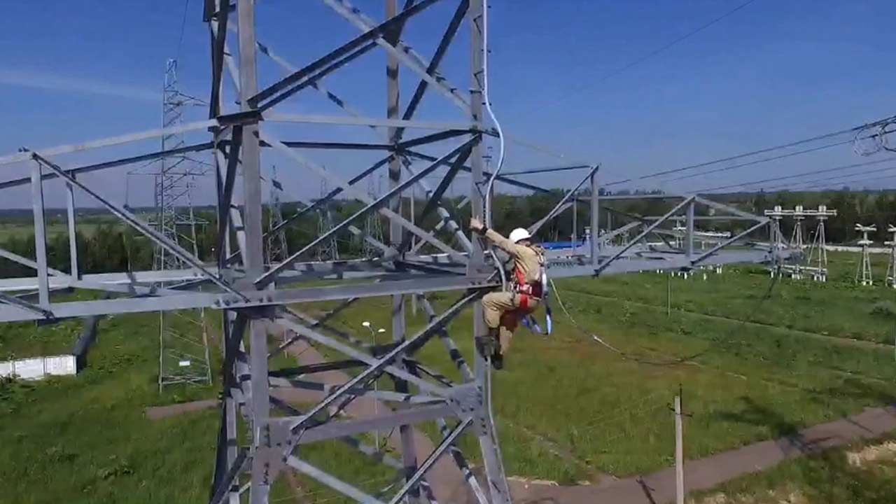 Жесткая анкерная линия жал-1-сн-эт-(пс110-9в). Опоры жал. Грозозащитный трос на опоре. Опоры жал. Опоры жал.